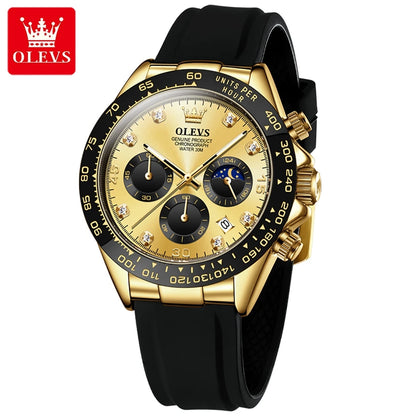 TIME HORAS  19 OLEVS 2875 Luxury Men Watch Quartz Man Watches Waterproof Luminous Top Brand Watch for Men Date Chronograph Sport Wristwatch
