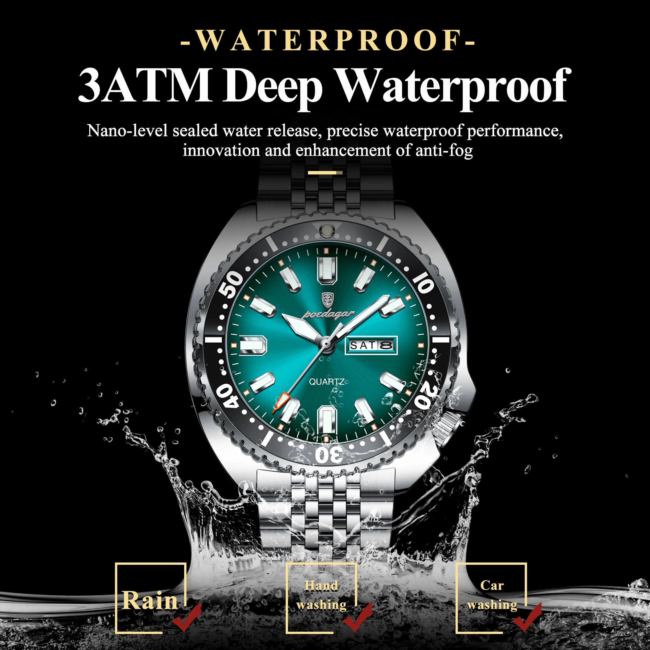 POEDAGAR Waterproof Luminous Luxury