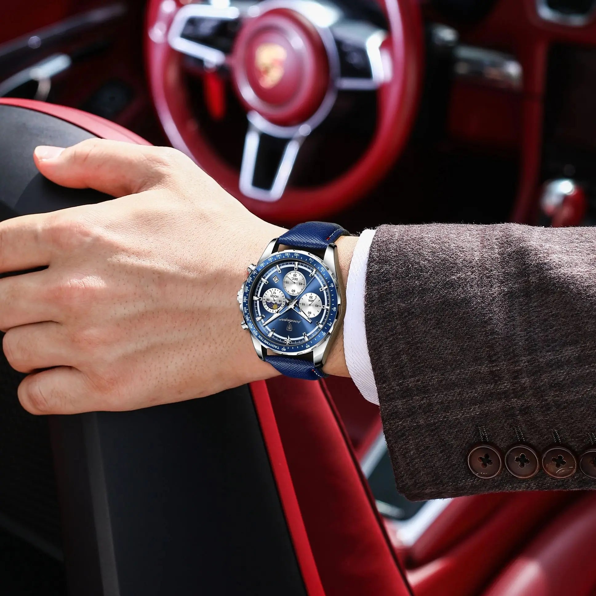 POEDAGAR - Original Luxury Men Clock Fashion Luminous