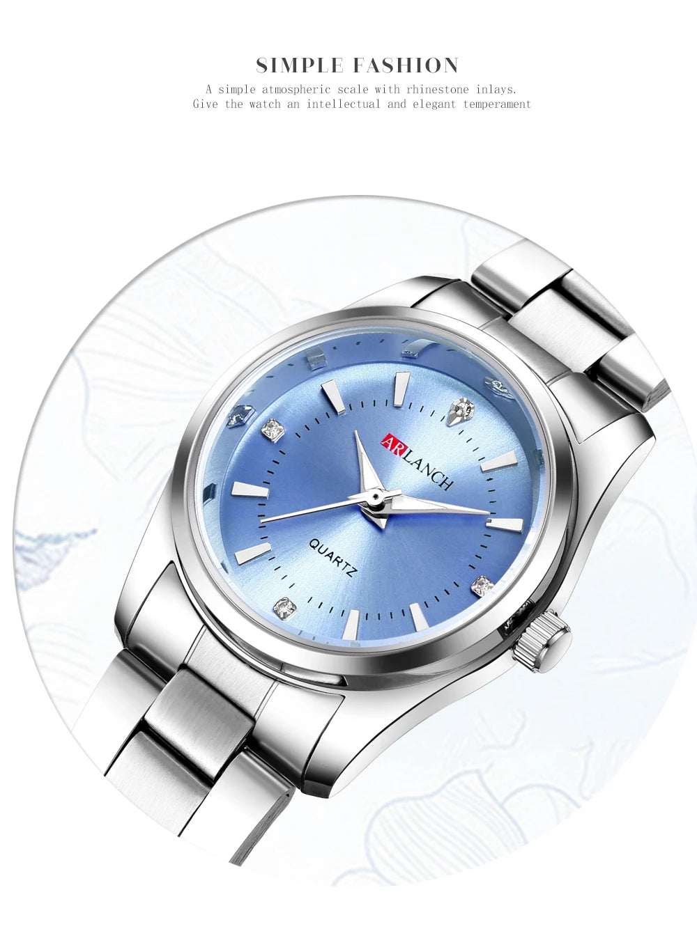 Pink Minimalist Girl Clock Outdoor Travel Women