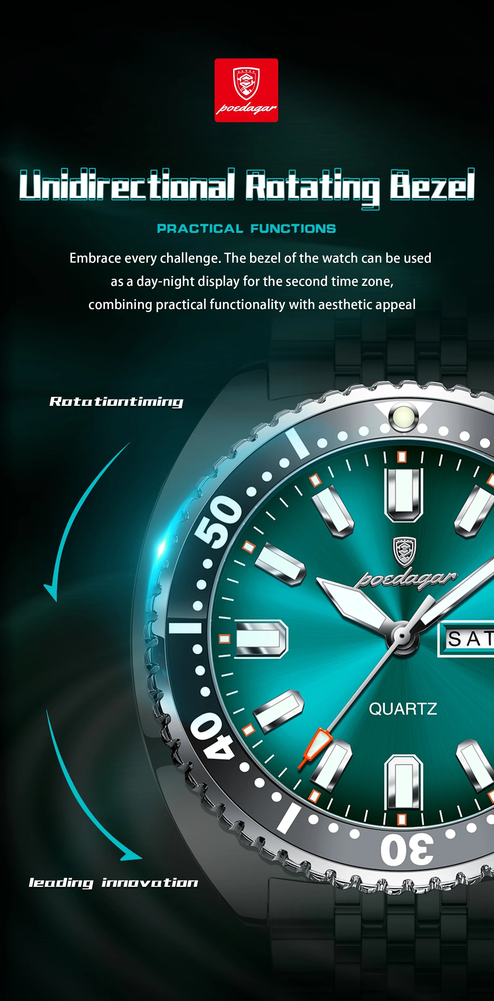 POEDAGAR Waterproof Luminous Luxury