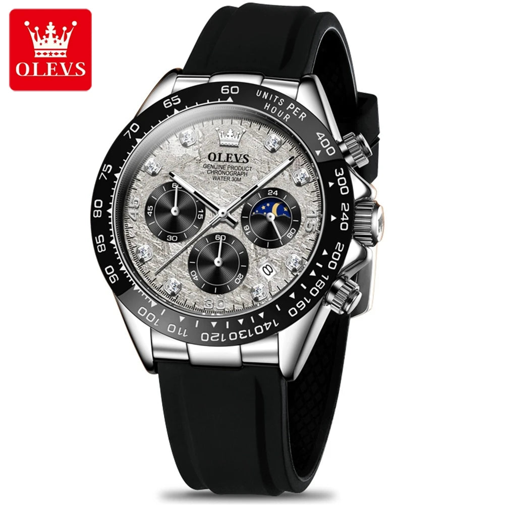 TIME HORAS  19 OLEVS 2875 Luxury Men Watch Quartz Man Watches Waterproof Luminous Top Brand Watch for Men Date Chronograph Sport Wristwatch