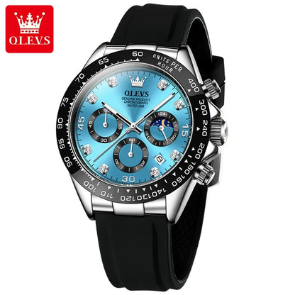 TIME HORAS  19 OLEVS 2875 Luxury Men Watch Quartz Man Watches Waterproof Luminous Top Brand Watch for Men Date Chronograph Sport Wristwatch