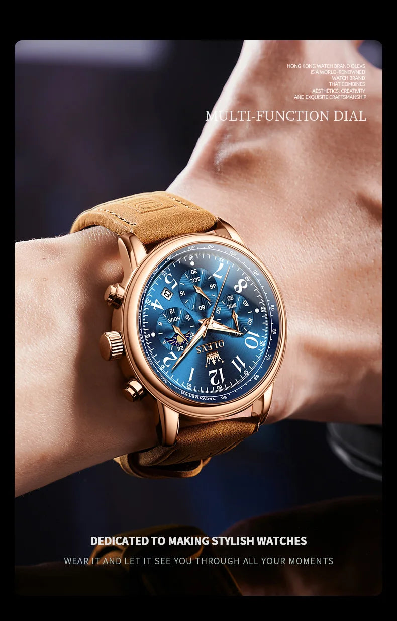 OLEVS Men’s Multifunction Quartz Chronograph Watch