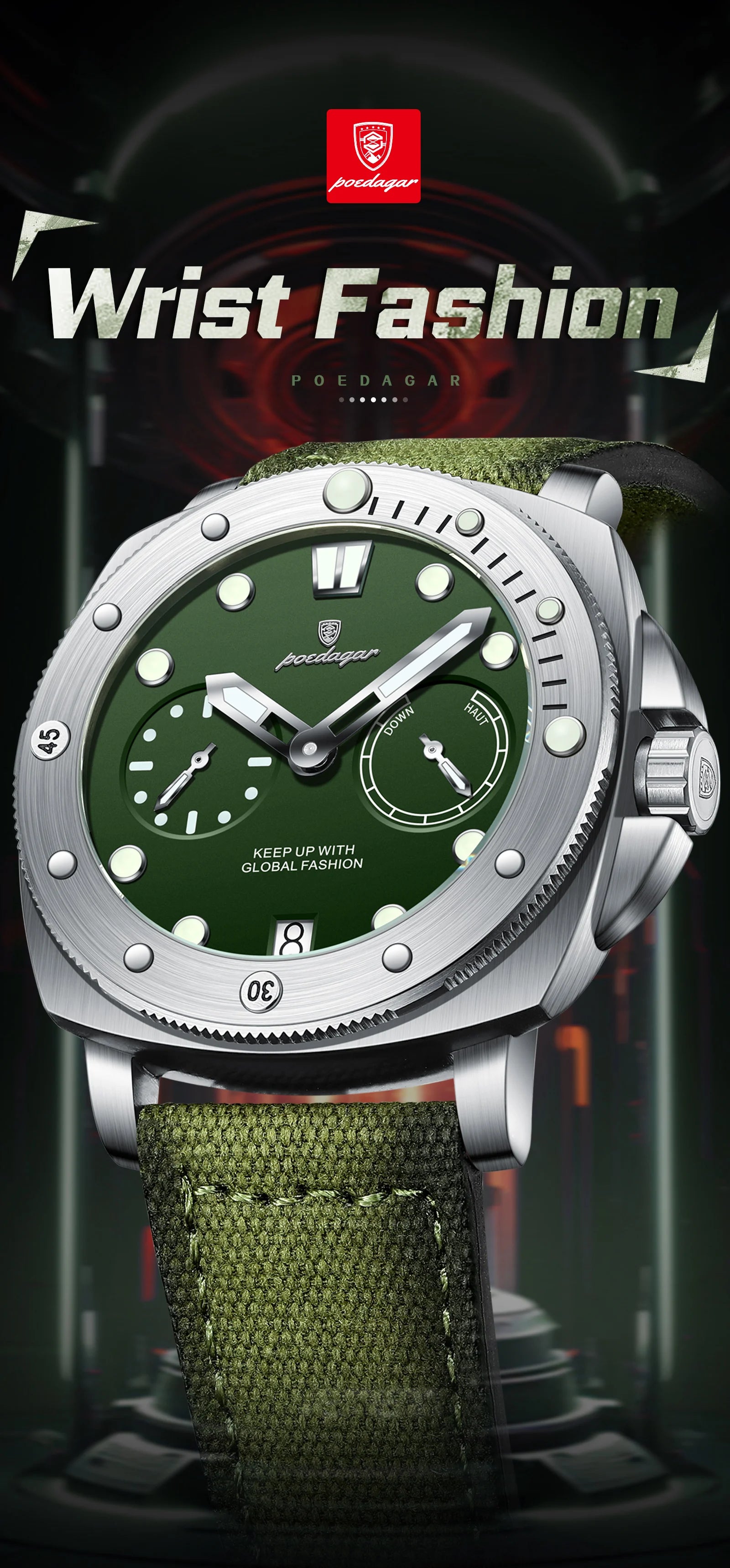 POEDAGAR High Quality Military Watch
