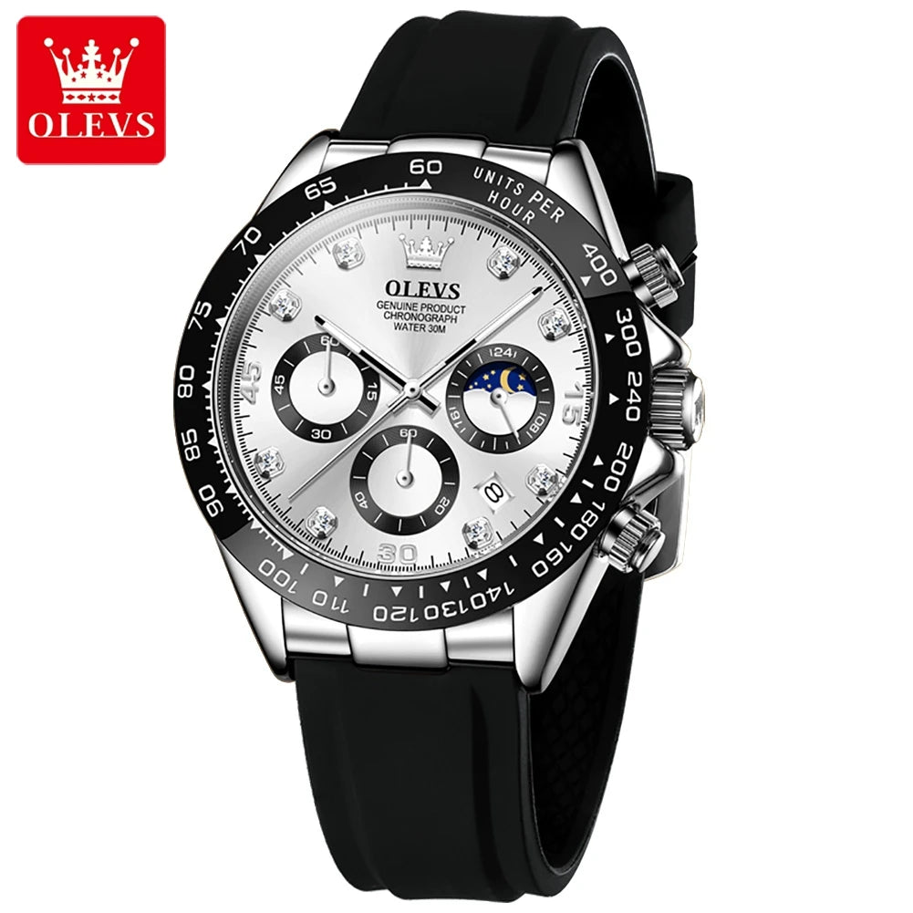 TIME HORAS  19 OLEVS 2875 Luxury Men Watch Quartz Man Watches Waterproof Luminous Top Brand Watch for Men Date Chronograph Sport Wristwatch