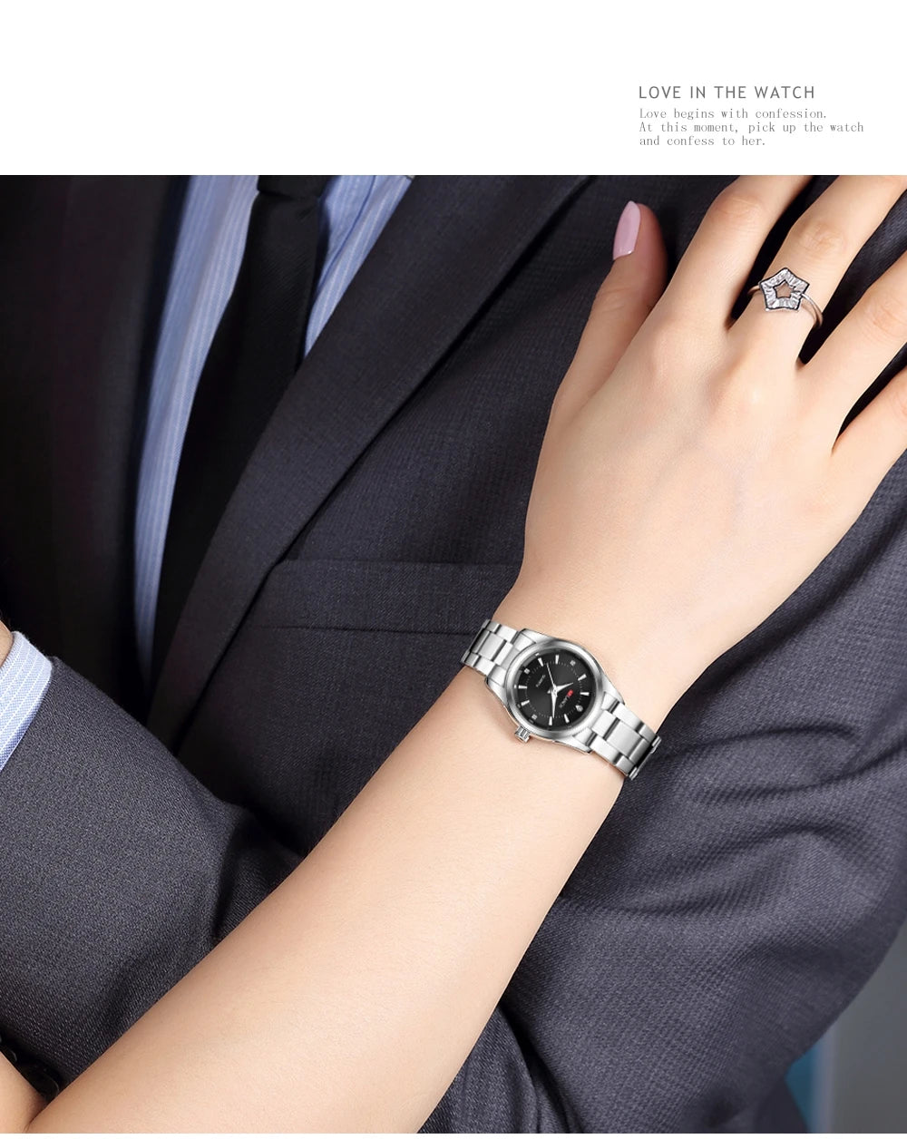 Pink Minimalist Girl Clock Outdoor Travel Women