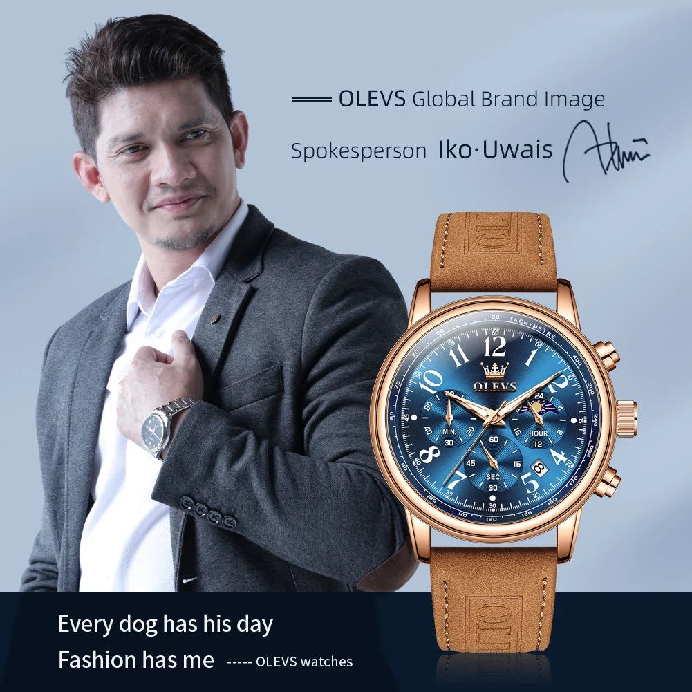 OLEVS Men’s Multifunction Quartz Chronograph Watch