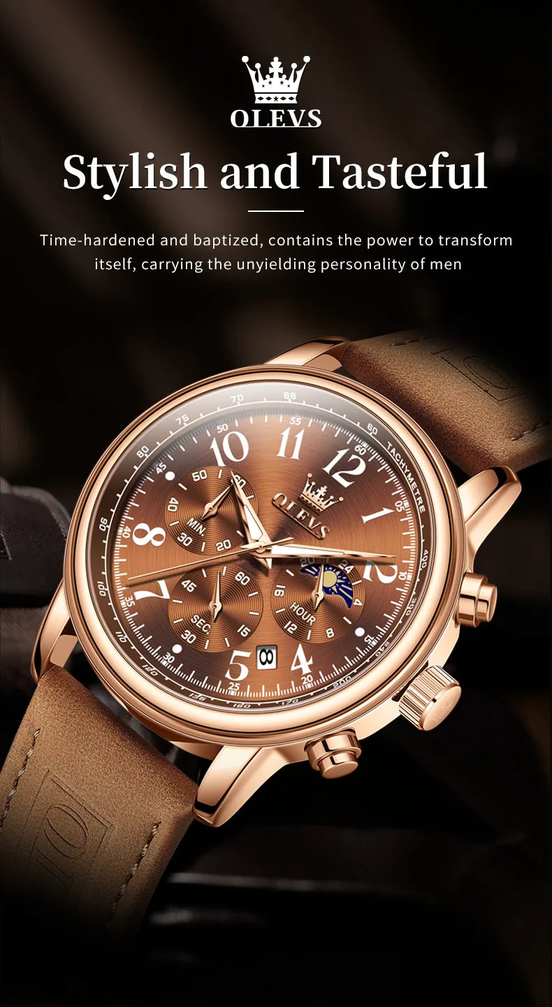 OLEVS Men’s Multifunction Quartz Chronograph Watch