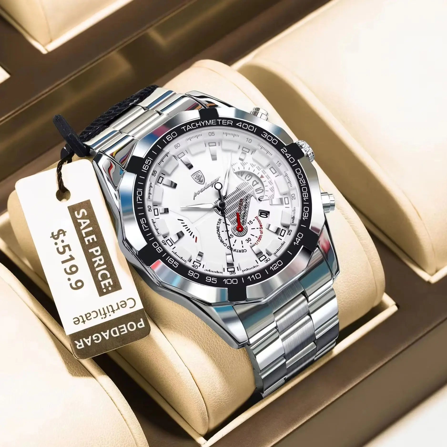 POEDAGAR Business Military Men Clock