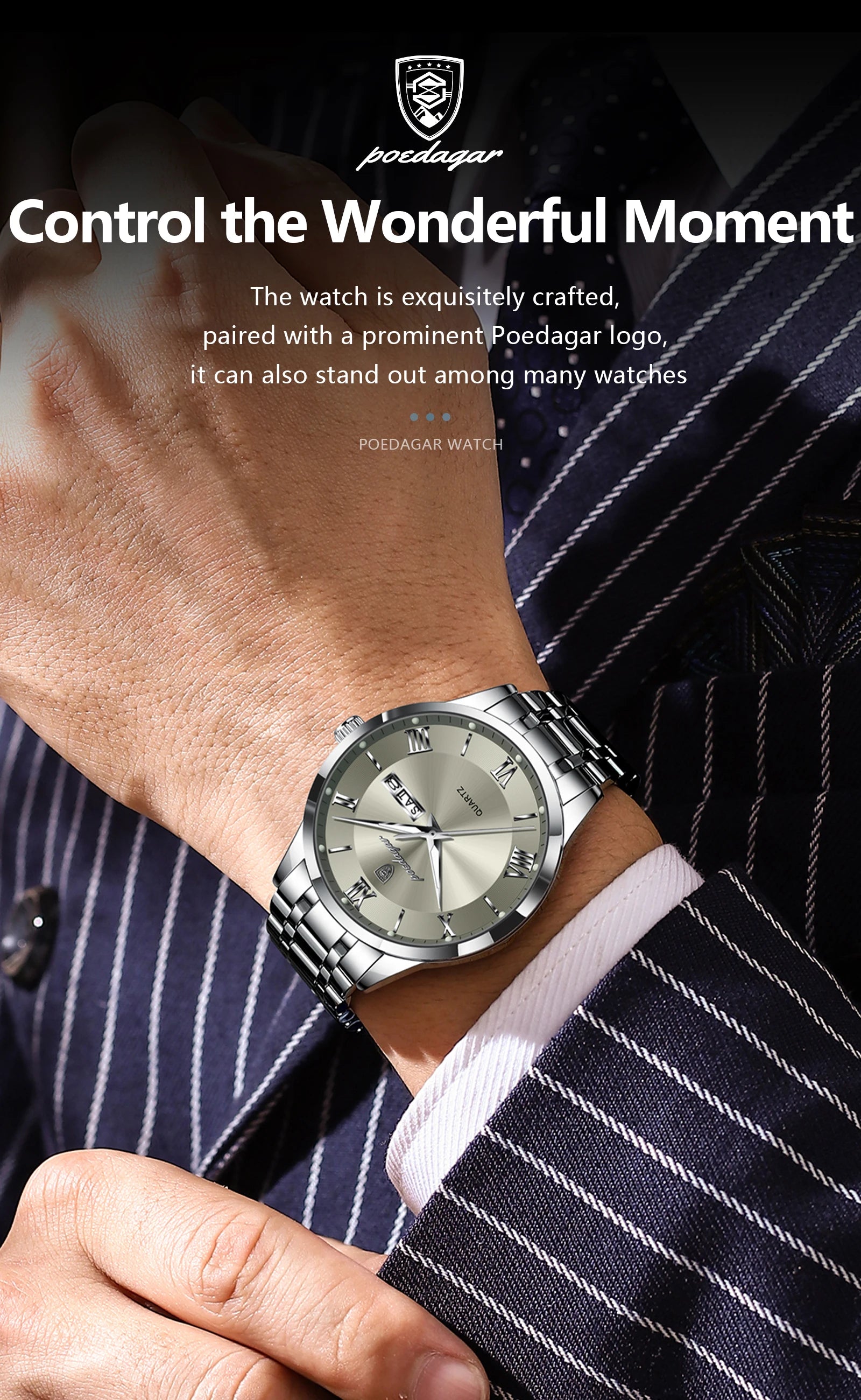 POEDAGAR - Man Wristwatch Stainless