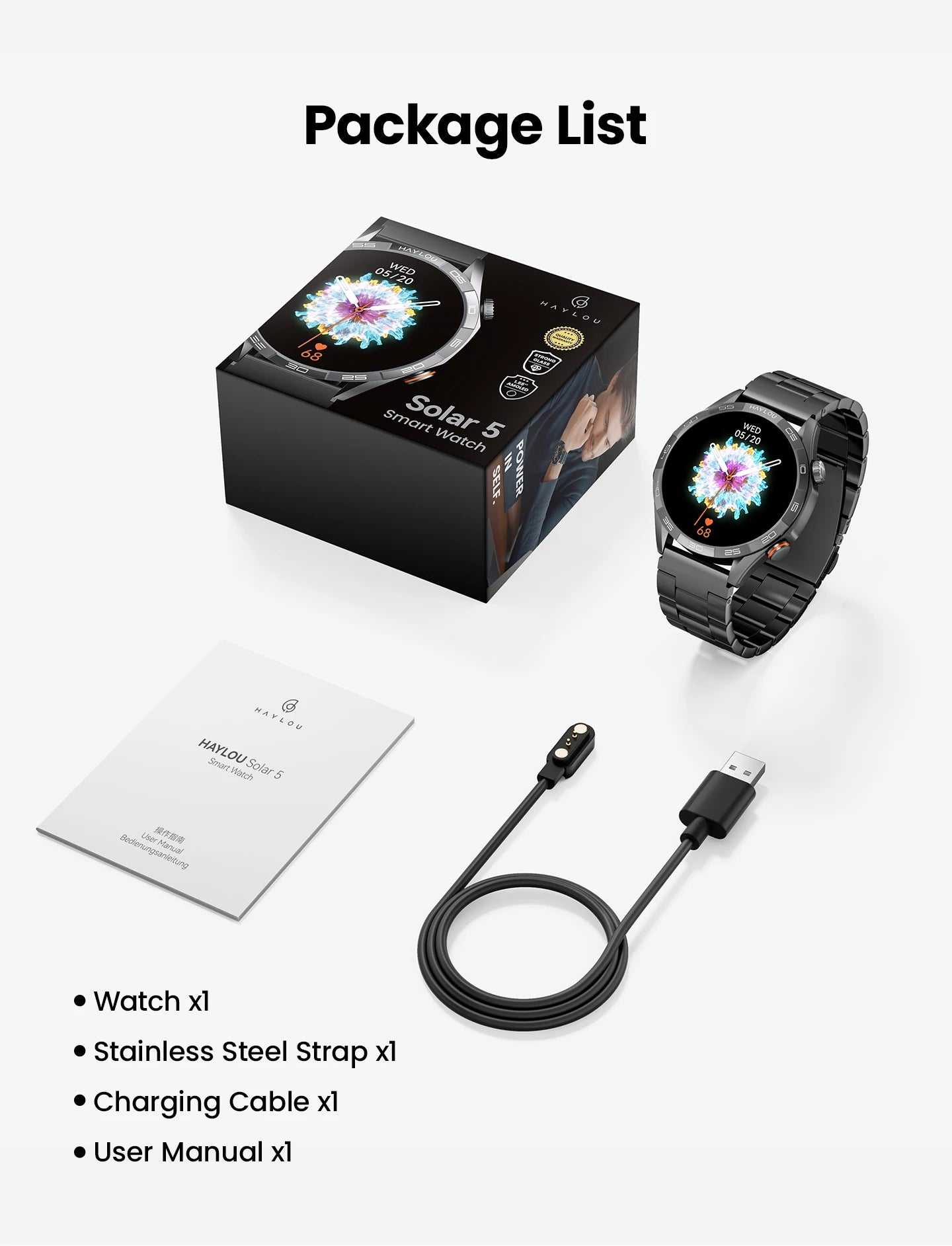 HAYLOU  - Solar 5 Voice Calling Smartwatch 1.58'