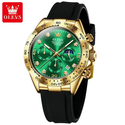 TIME HORAS  19 OLEVS 2875 Luxury Men Watch Quartz Man Watches Waterproof Luminous Top Brand Watch for Men Date Chronograph Sport Wristwatch